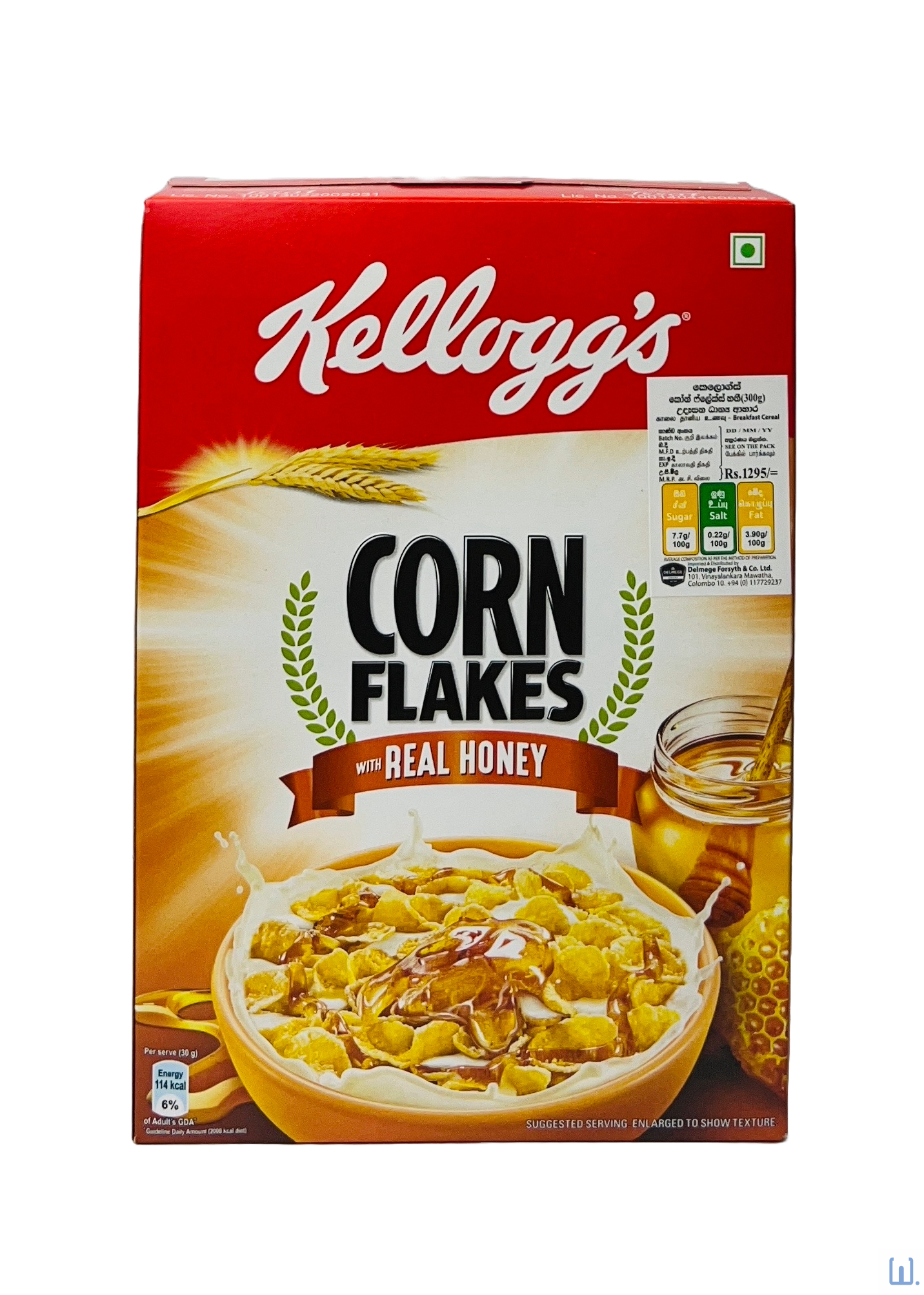 Kellogg’s Corn Flakes Real Honey 300g Front