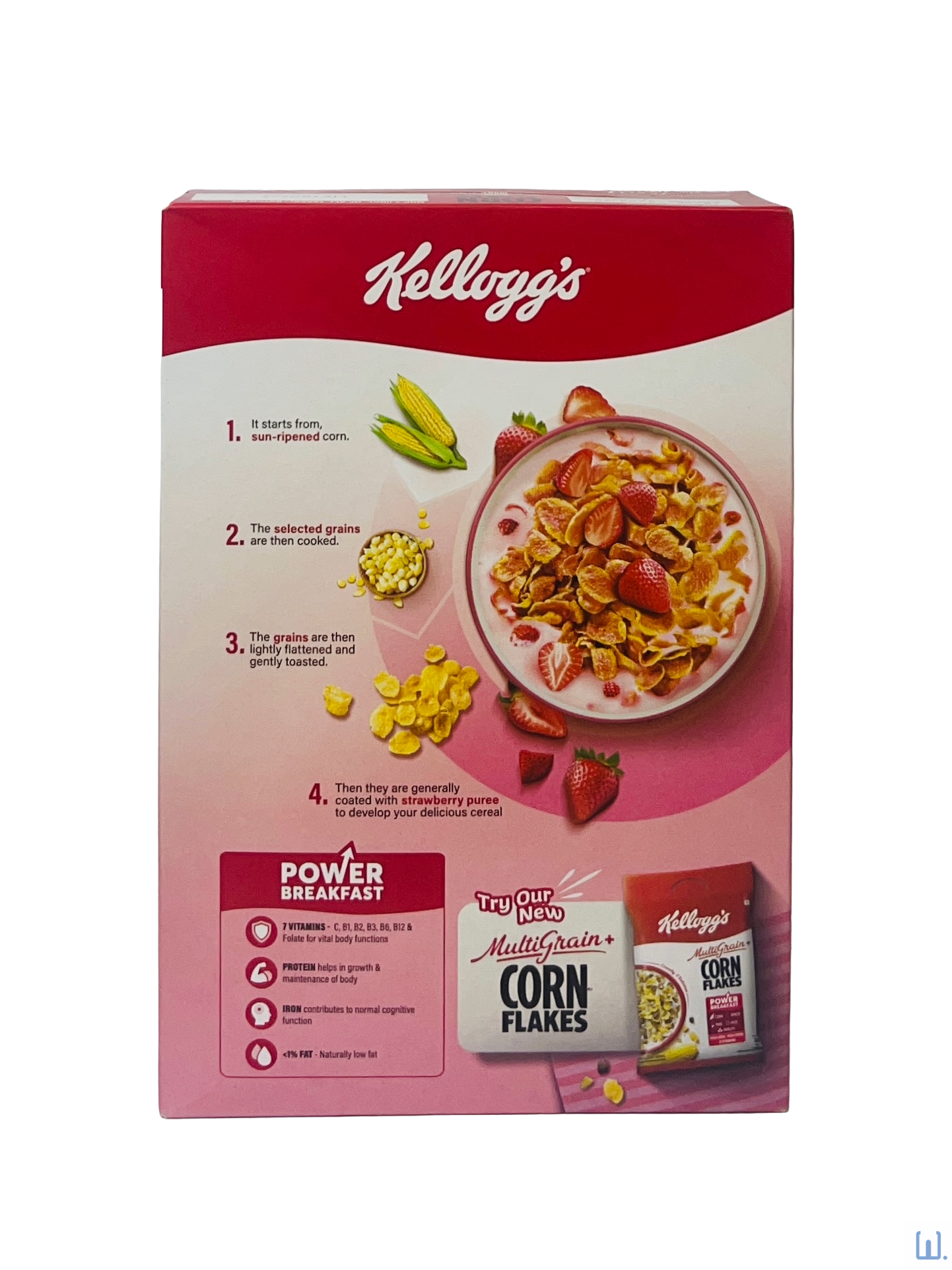 Kellogg's Strawberry Corn Flakes 300g back