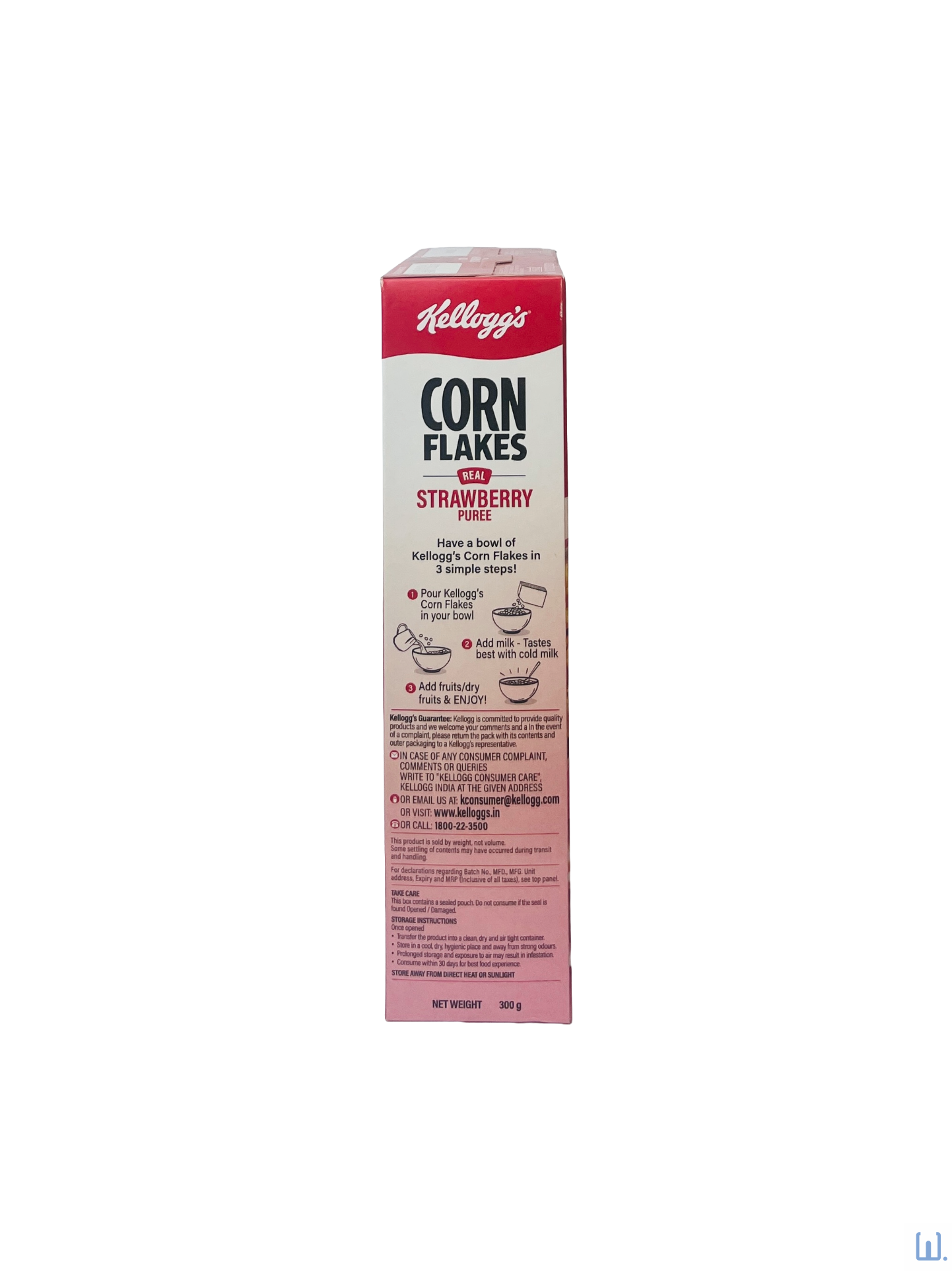 Kellogg's Strawberry Corn Flakes 300g side 1